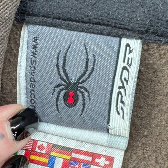 Spyder Womens Brown Fleece Jacket With Embroidered Logo Full Zip Closure Size S - Picture 5 of 7